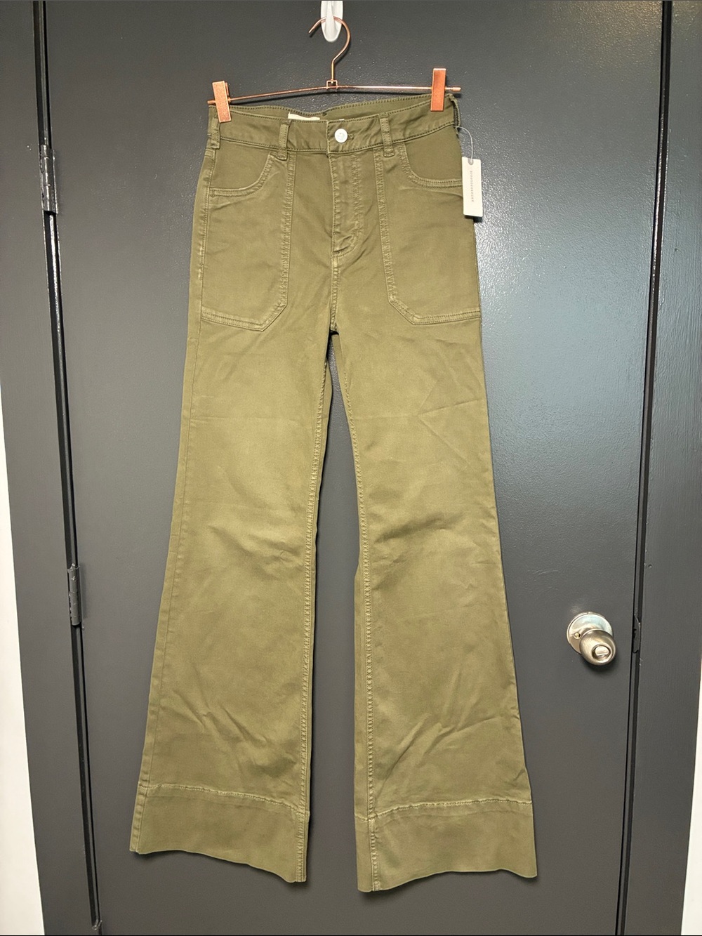NWT Pilcro green wide leg jeans size 25 tall